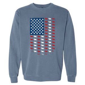 Us Flag Cow American Flag Usa 4th Of July Patriotic Gift Garment-Dyed Sweatshirt