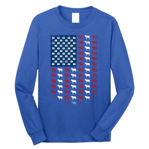 Us Flag Cow American Flag Usa 4th Of July Patriotic Gift Long Sleeve Shirt