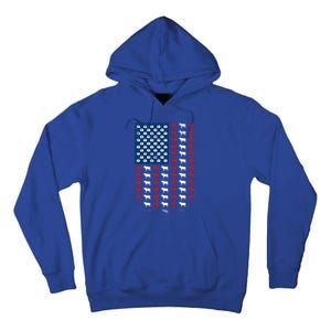 Us Flag Cow American Flag Usa 4th Of July Patriotic Gift Tall Hoodie