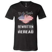 US Flag Constitution of the USA Needs To Be Reread V-Neck T-Shirt