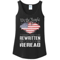 US Flag Constitution of the USA Needs To Be Reread Ladies Essential Tank