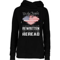 US Flag Constitution of the USA Needs To Be Reread Womens Funnel Neck Pullover Hood