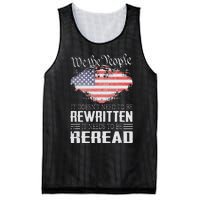 US Flag Constitution of the USA Needs To Be Reread Mesh Reversible Basketball Jersey Tank