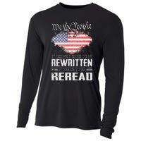 US Flag Constitution of the USA Needs To Be Reread Cooling Performance Long Sleeve Crew