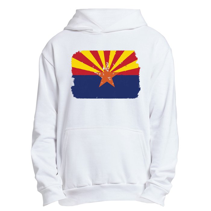 Us Flag Citizen America Distressed State Flag Arizona Urban Pullover Hoodie