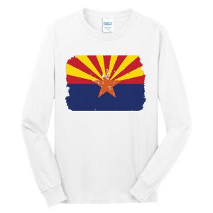 Us Flag Citizen America Distressed State Flag Arizona Tall Long Sleeve T-Shirt