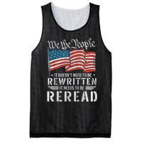 US Flag Constitution Of The USA Needs To Be Reread Mesh Reversible Basketball Jersey Tank