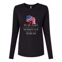 Us Flag Constitution Of The Usa Needs To Be Reread Womens Cotton Relaxed Long Sleeve T-Shirt