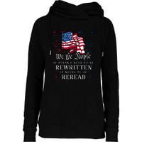 Us Flag Constitution Of The Usa Needs To Be Reread Womens Funnel Neck Pullover Hood