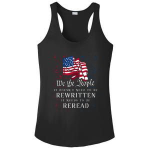 Us Flag Constitution Of The Usa Needs To Be Reread Ladies PosiCharge Competitor Racerback Tank