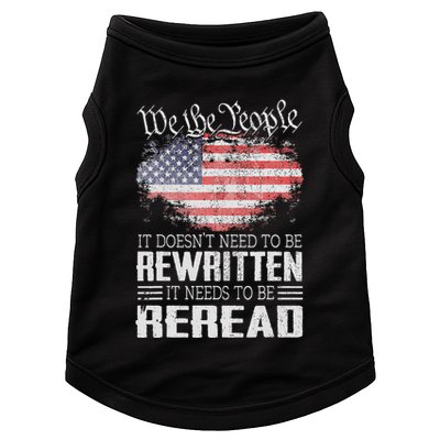 Us Flag Constitution Of The Usa Needs To Be Reread Doggie Tank
