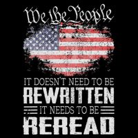 Us Flag Constitution Of The Usa Needs To Be Reread 16 in Basic Backpack