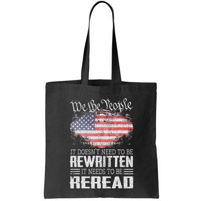 Us Flag Constitution Of The Usa Needs To Be Reread Bag