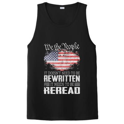 Us Flag Constitution Of The Usa Needs To Be Reread PosiCharge Competitor Tank