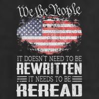 Us Flag Constitution Of The Usa Needs To Be Reread Golf Towel