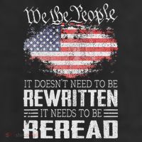 Us Flag Constitution Of The Usa Needs To Be Reread Cool Comfort Performance Bucket Hat
