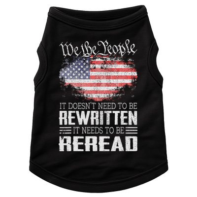Us Flag Constitution Of The Usa Needs To Be Reread Doggie Tank