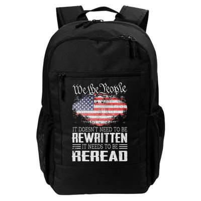 Us Flag Constitution Of The Usa Needs To Be Reread Backpack