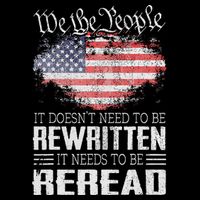 Us Flag Constitution Of The Usa Needs To Be Reread 16 in Basic Backpack