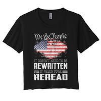 Us Flag Constitution Of The Usa Needs To Be Reread Crop Top