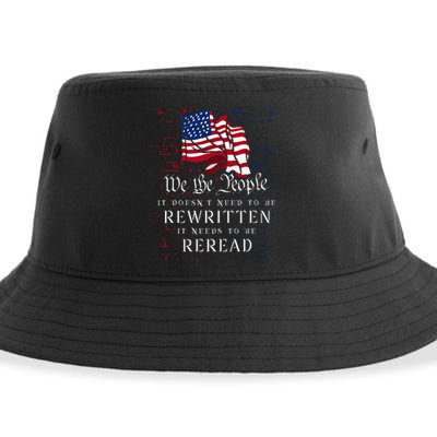 US Flag Constitution Of The USA Needs To Be Reread Sustainable Bucket Hat