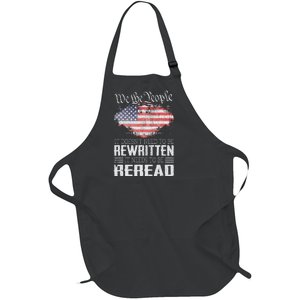 Us Flag Constitution Of The Usa Needs To Be Reread Full-Length Apron With Pockets