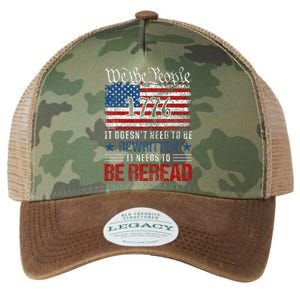 Us Flag Constitution Of The Usa Needs To Be Reread Legacy Tie Dye Trucker Hat