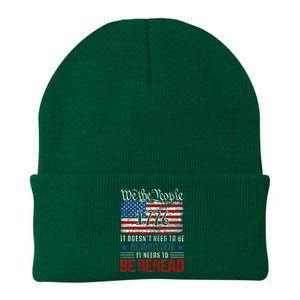 Us Flag Constitution Of The Usa Needs To Be Reread Knit Cap Winter Beanie