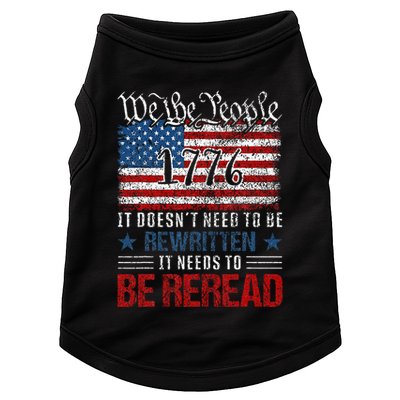 Us Flag Constitution Of The Usa Needs To Be Reread Doggie Tank
