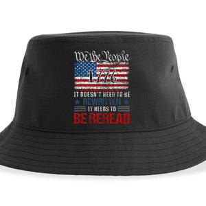 Us Flag Constitution Of The Usa Needs To Be Reread Sustainable Bucket Hat