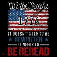 Us Flag Constitution Of The Usa Needs To Be Reread Button