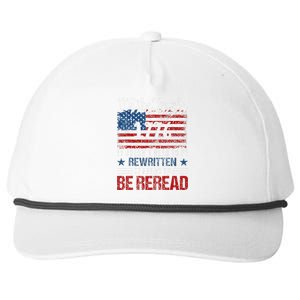 Us Flag Constitution Of The Usa Needs To Be Reread Snapback Five-Panel Rope Hat