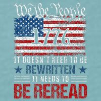 Us Flag Constitution Of The Usa Needs To Be Reread Sueded Cloud Jersey T-Shirt