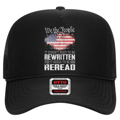Us Flag Constitution Of The Usa Needs To Be Reread Trucker Hat