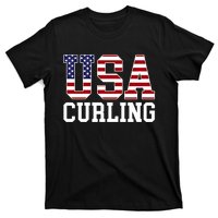 Usa Flag Curler American Curling Gift T-Shirt