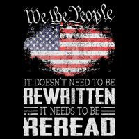 Us Flag Constitution Of The Usa Needs To Be Reread 16 in Basic Backpack