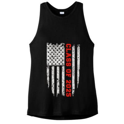 Us Flag Class Of 2025 Grow With Me Gift Ladies PosiCharge Tri-Blend Wicking Tank