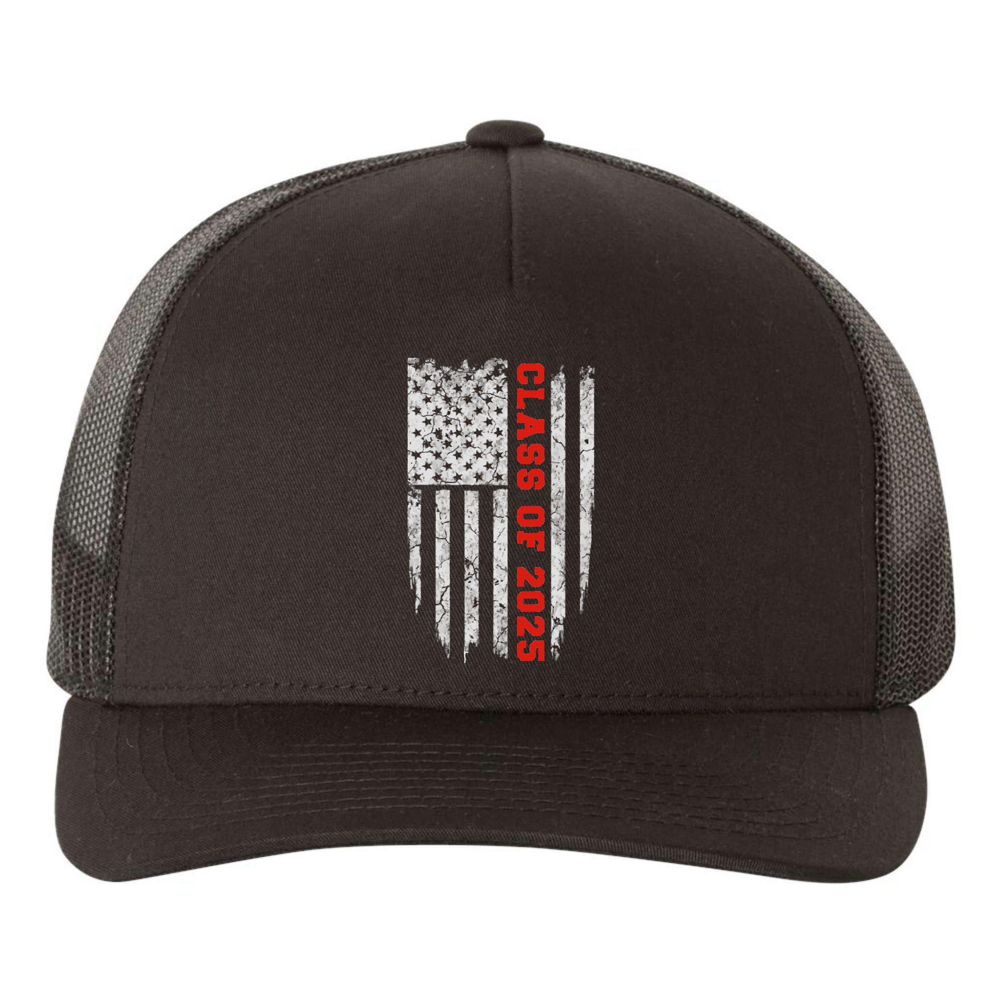 Us Flag Class Of 2025 Grow With Me Gift Yupoong Adult 5-Panel Trucker Hat