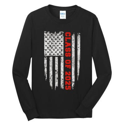 Us Flag Class Of 2025 Grow With Me Gift Tall Long Sleeve T-Shirt
