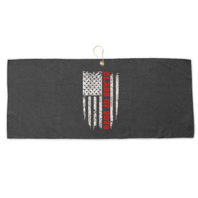 Us Flag Class Of 2025 Grow With Me Gift Large Microfiber Waffle Golf Towel