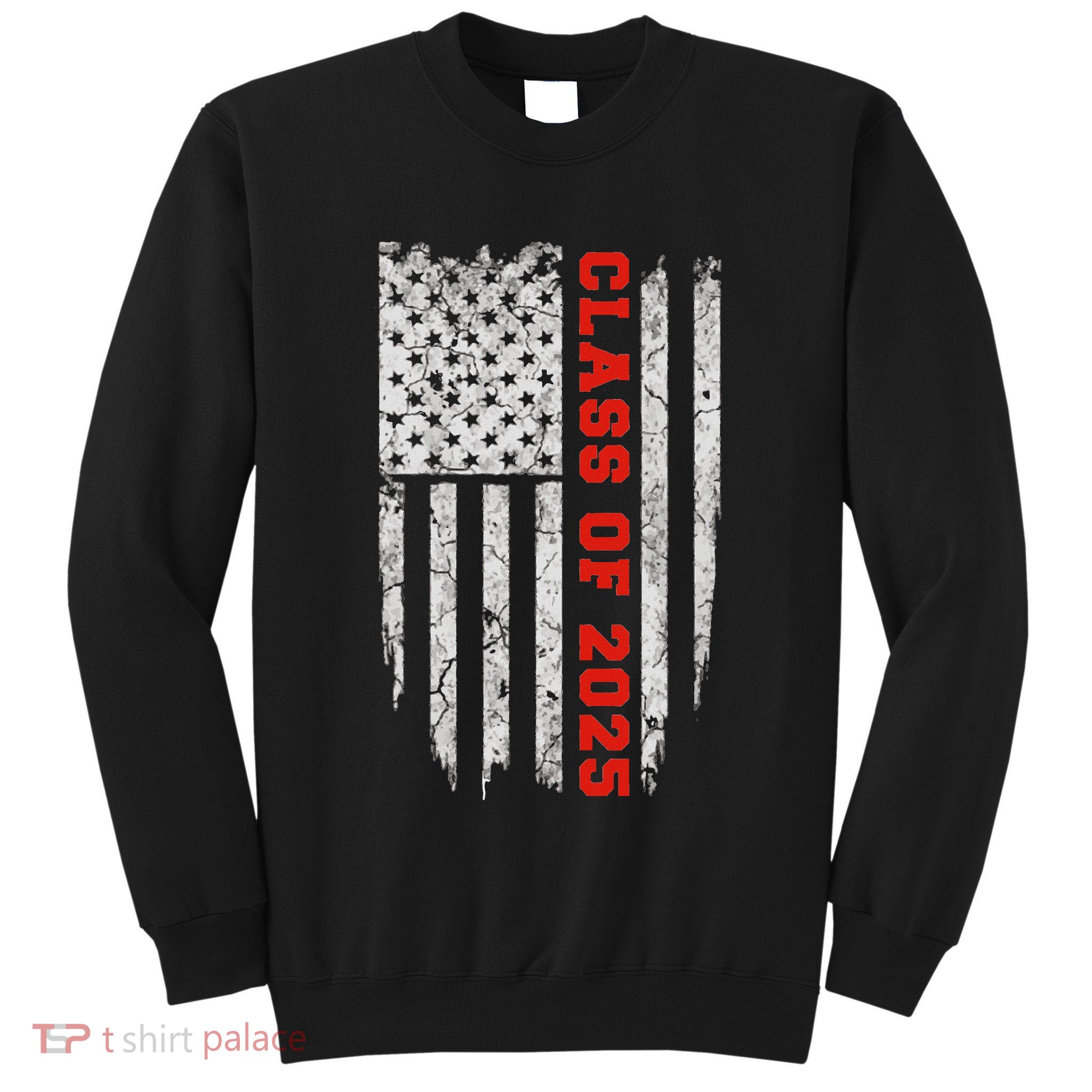 Us Flag Class Of 2025 Grow With Me Gift Tall Sweatshirt