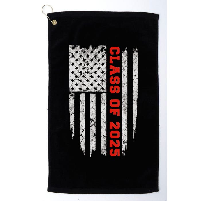 Us Flag Class Of 2025 Grow With Me Gift Golf Towel