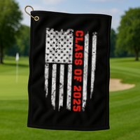 Us Flag Class Of 2025 Grow With Me Gift Golf Towel