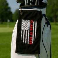 Us Flag Class Of 2025 Grow With Me Gift Golf Towel