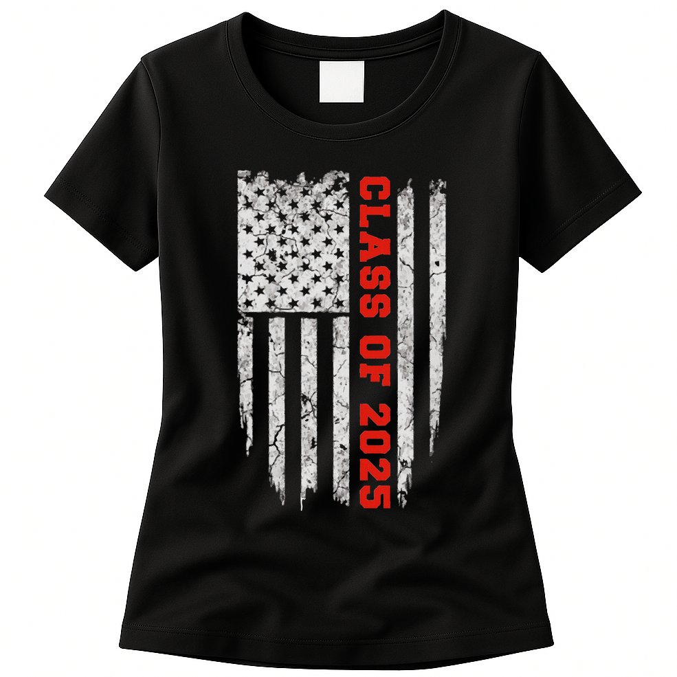 Us Flag Class Of 2025 Grow With Me Gift Womens T-Shirt