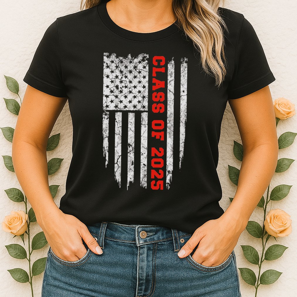 Us Flag Class Of 2025 Grow With Me Gift Womens T-Shirt