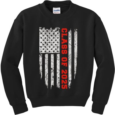 Us Flag Class Of 2025 Grow With Me Gift Kids Sweatshirt