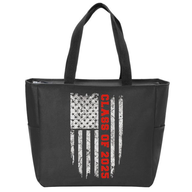 Us Flag Class Of 2025 Grow With Me Gift Zip Tote Bag