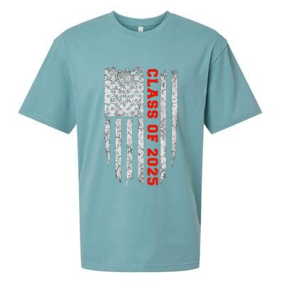 Us Flag Class Of 2025 Grow With Me Gift Sueded Cloud Jersey T-Shirt