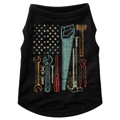 Usa Flag Carpenter And Builder Tools Doggie Tank
